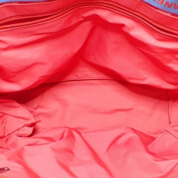 Authentic Chanel Travel Line Tote Bag in Coral/Orange - Picture 8 of 16